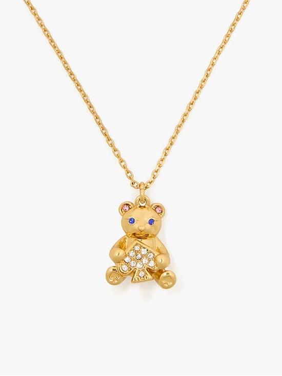 kate spade Jewelry - Kate Spade: Oh What Fun Spade Teddy Bear Pendant Necklace